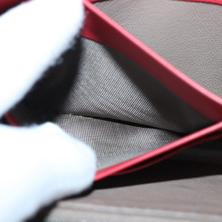 Bottega veneta INTRECCIATO Long Wallet Leather Red Auth yk13729