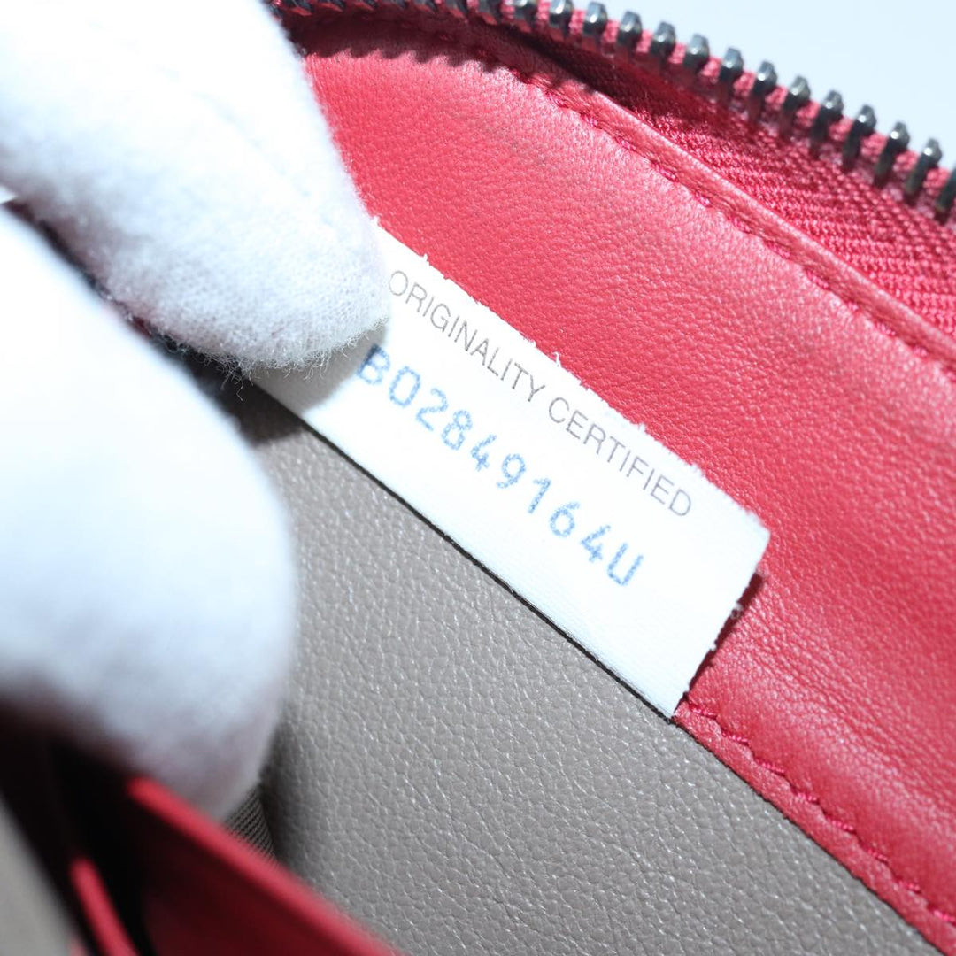 Bottega veneta INTRECCIATO Long Wallet Leather Red Auth yk13729