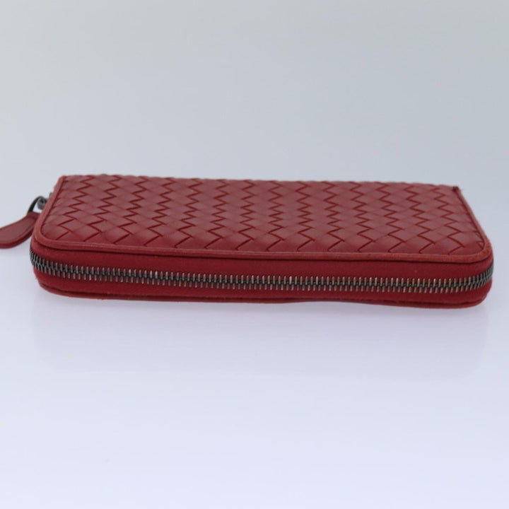 Bottega veneta INTRECCIATO Long Wallet Leather Red Auth yk13729