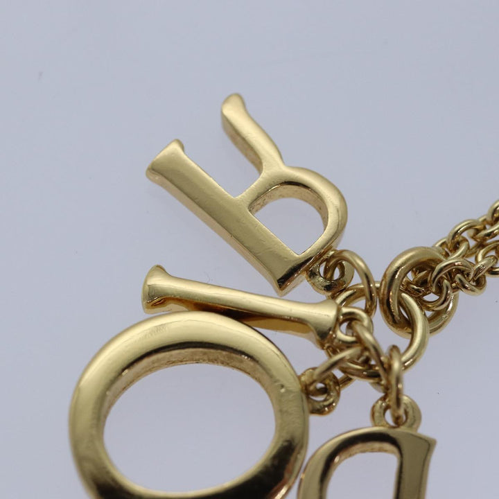 CHRISTIAN Top quality Dior Necklace metal Gold Auth yk13755