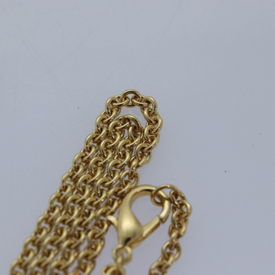 CHRISTIAN Top quality Dior Necklace metal Gold Auth yk13755