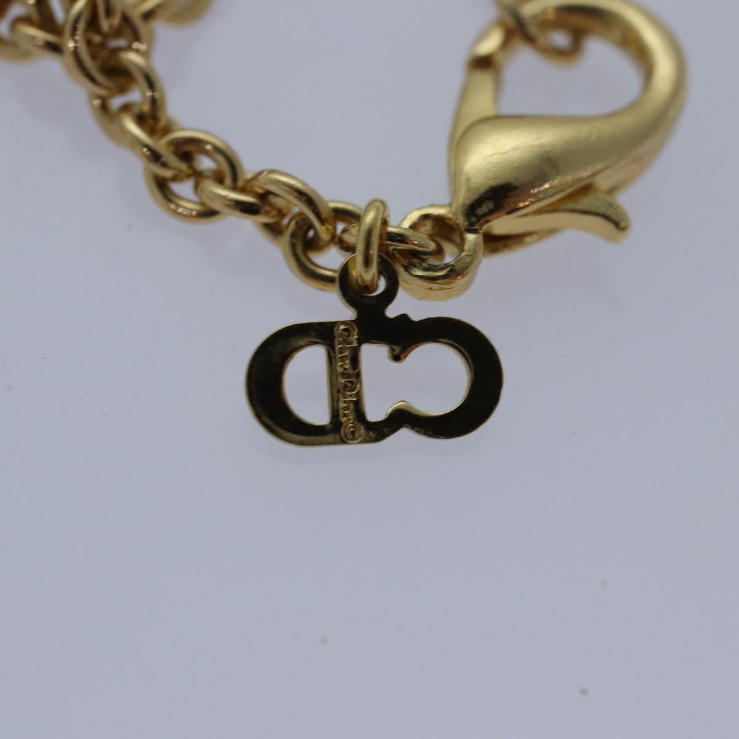 CHRISTIAN Top quality Dior Necklace metal Gold Auth yk13755