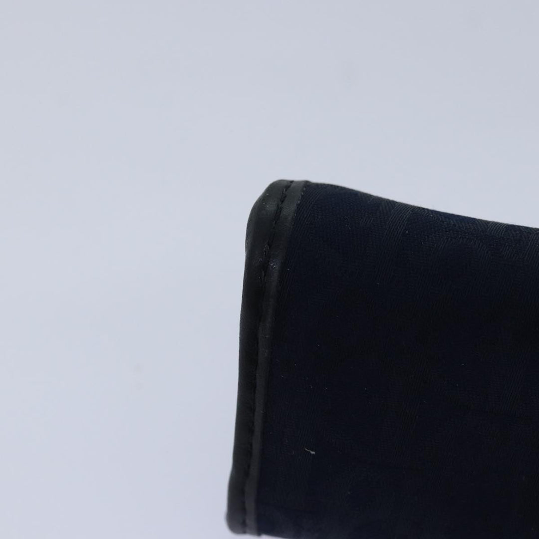CHRISTIAN Top quality Dior Trotter Canvas Gamaguchi Coin Purse Navy Auth yk13757