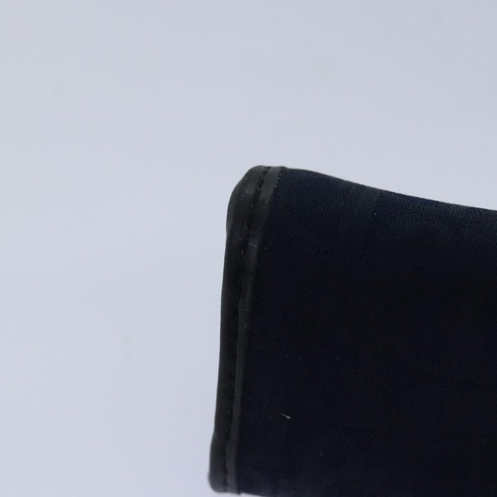 CHRISTIAN Top quality Dior Trotter Canvas Gamaguchi Coin Purse Navy Auth yk13757