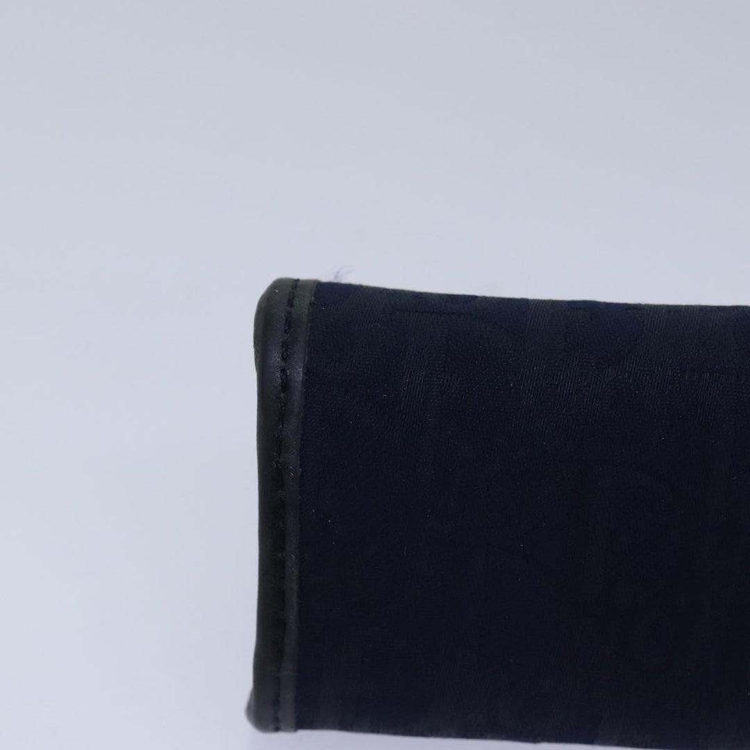 CHRISTIAN Top quality Dior Trotter Canvas Gamaguchi Coin Purse Navy Auth yk13757