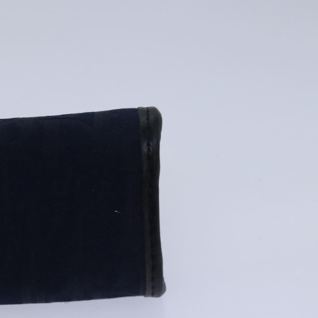 CHRISTIAN Top quality Dior Trotter Canvas Gamaguchi Coin Purse Navy Auth yk13757