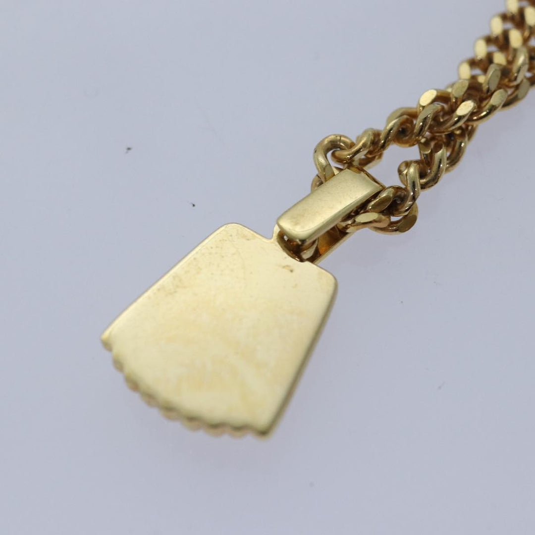 CHRISTIAN Top quality Dior Necklace metal Gold Auth yk13763