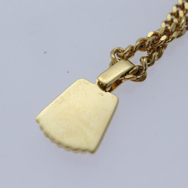 CHRISTIAN Top quality Dior Necklace metal Gold Auth yk13763