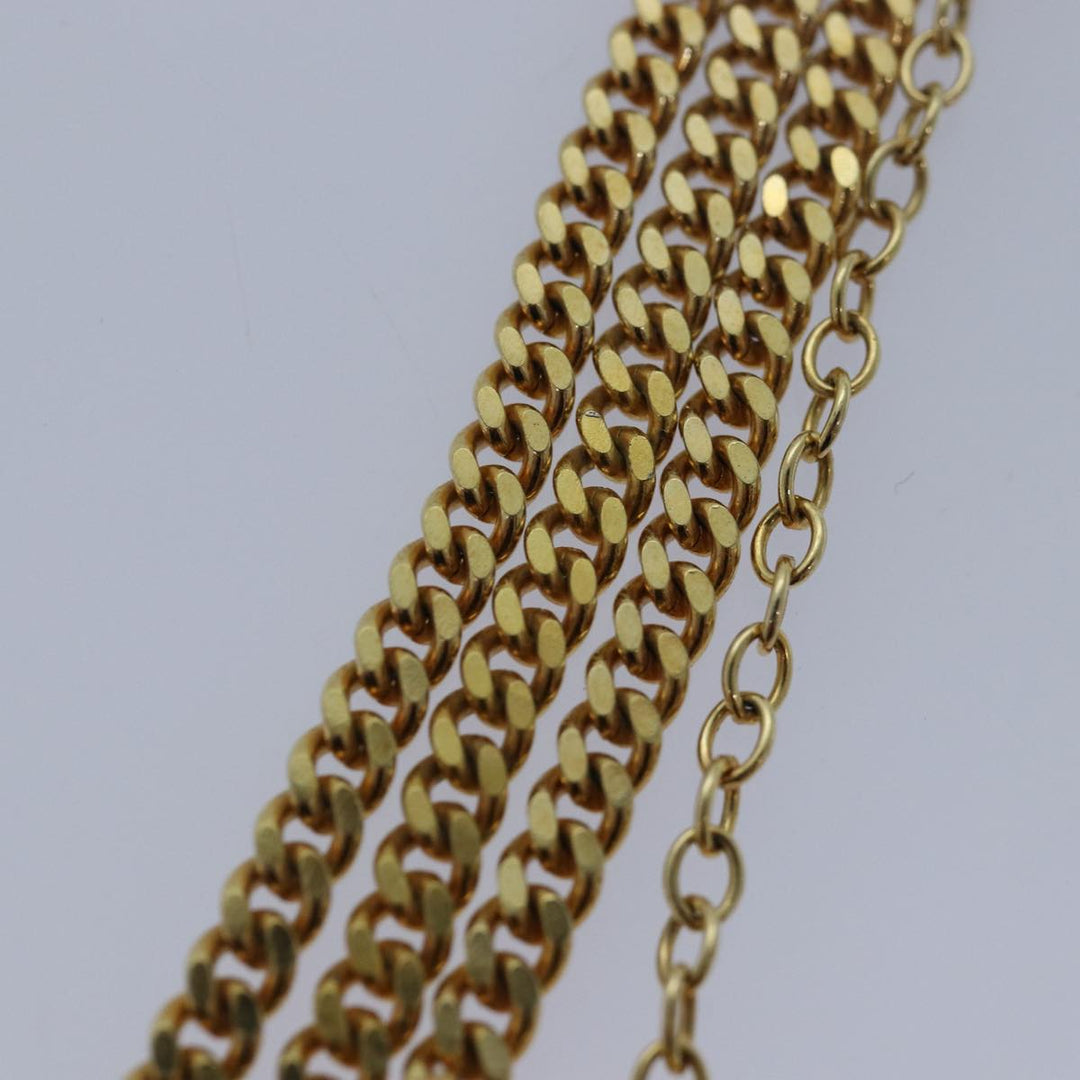 CHRISTIAN Top quality Dior Necklace metal Gold Auth yk13763