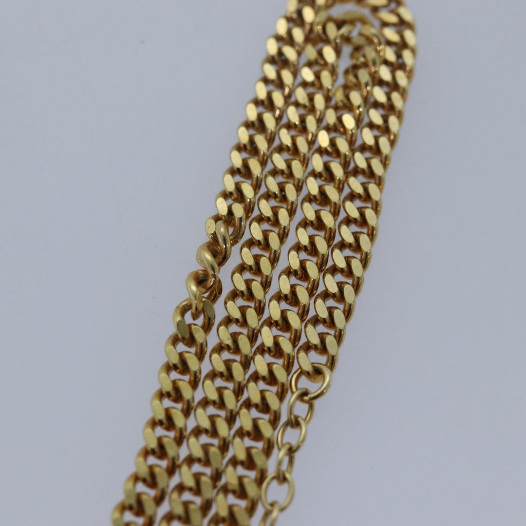 CHRISTIAN Top quality Dior Necklace metal Gold Auth yk13763