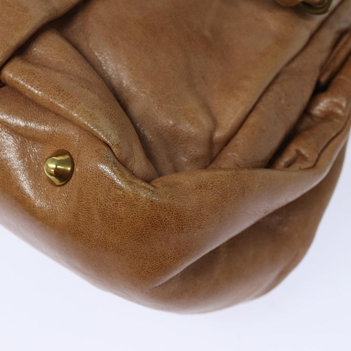 Chloe Hand Bag Leather Brown yk13778