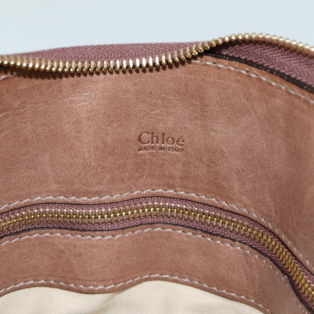 Chloe Hand Bag Leather Brown yk13778