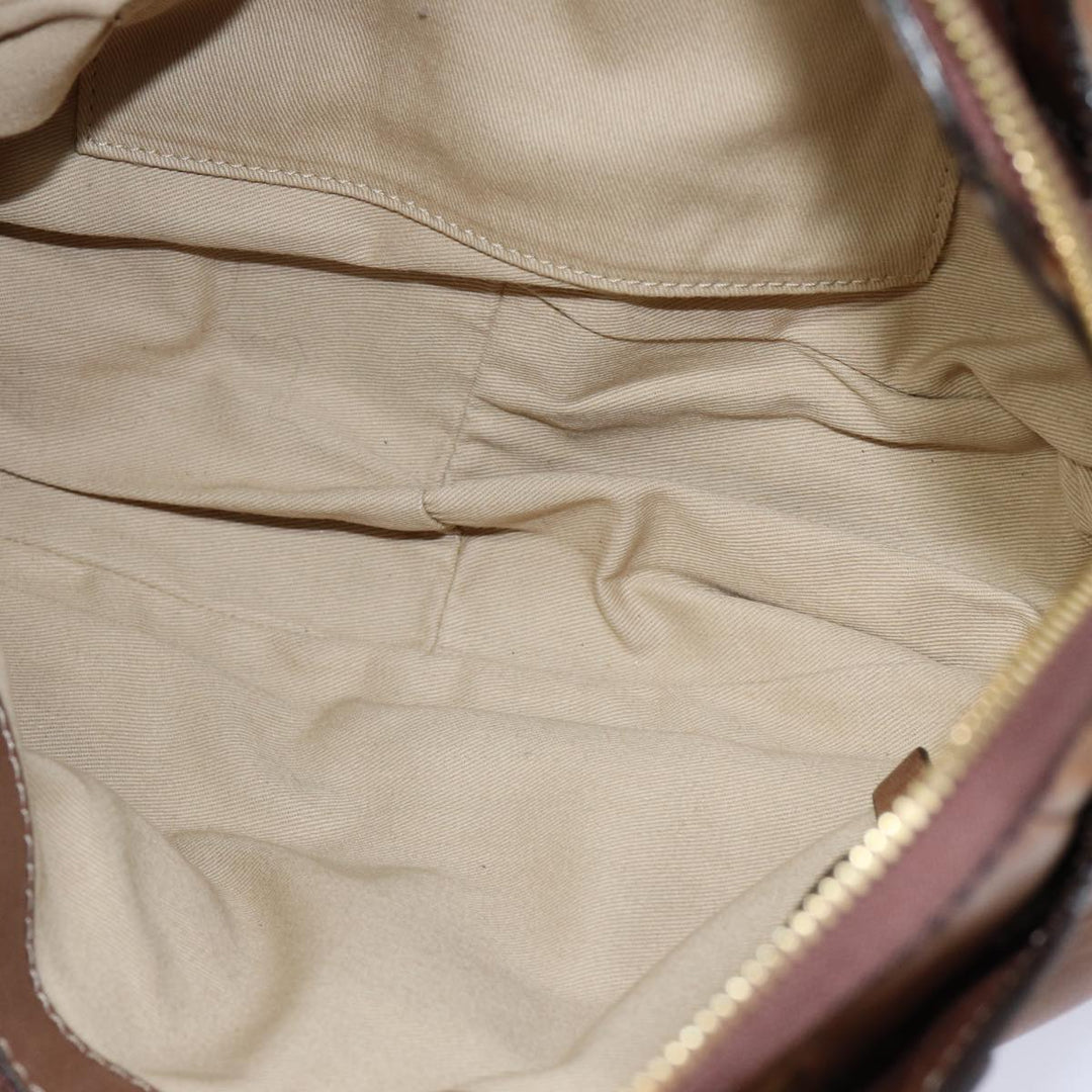 Chloe Hand Bag Leather Brown yk13778