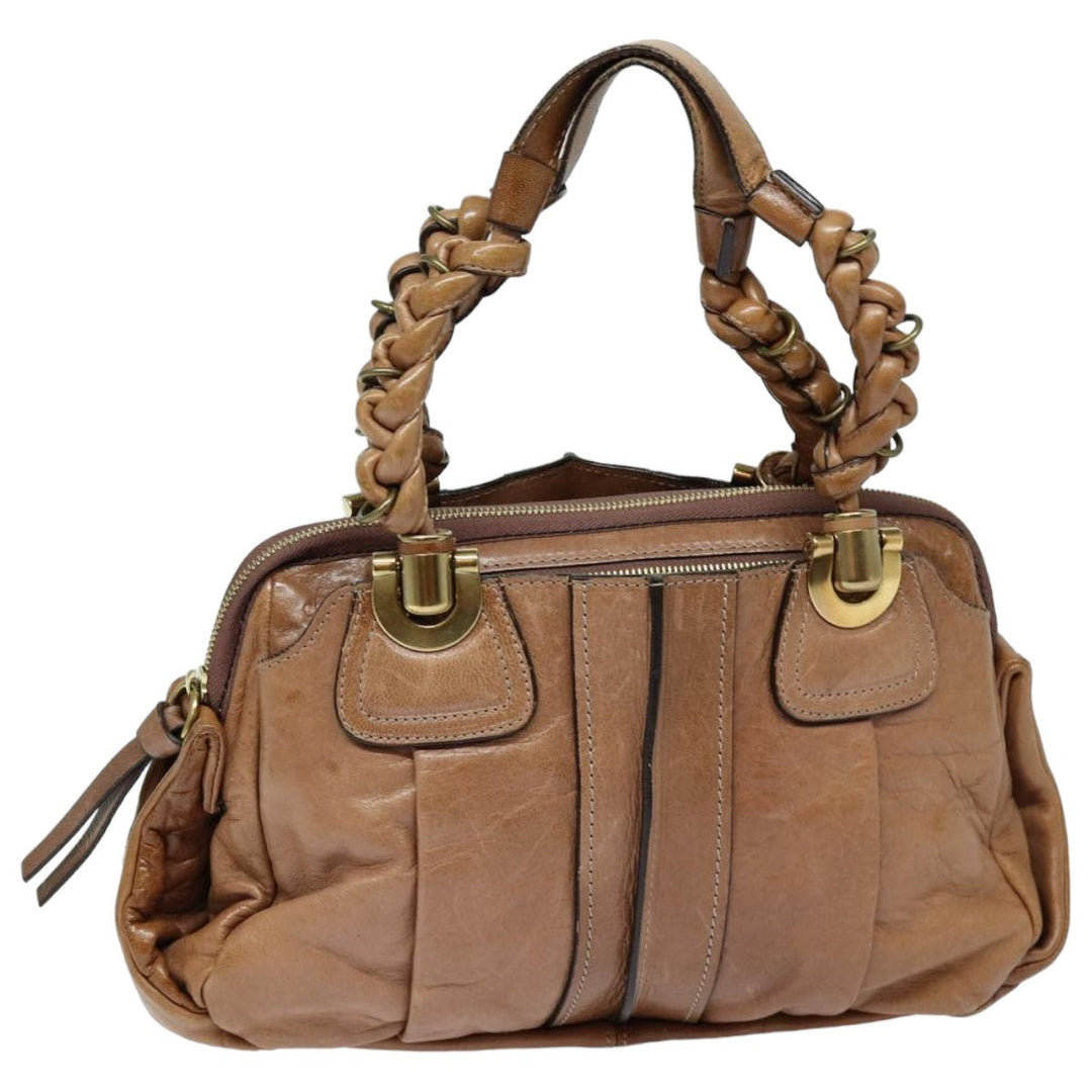 Chloe Hand Bag Leather Brown yk13778