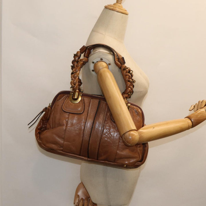 Chloe Hand Bag Leather Brown yk13778