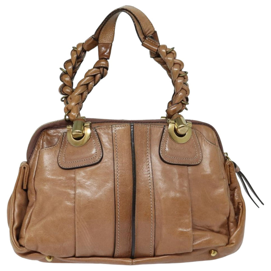 Chloe Hand Bag Leather Brown yk13778