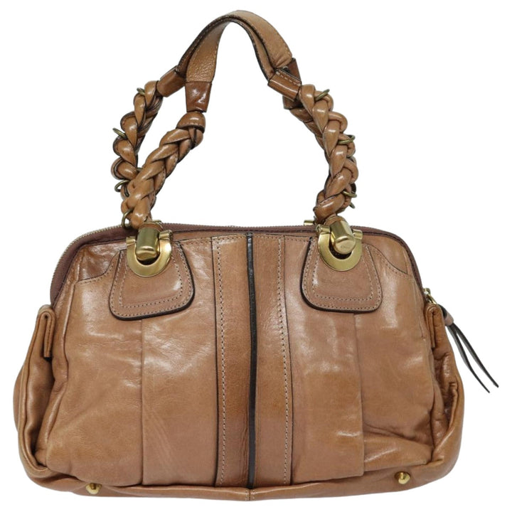 Chloe Hand Bag Leather Brown yk13778
