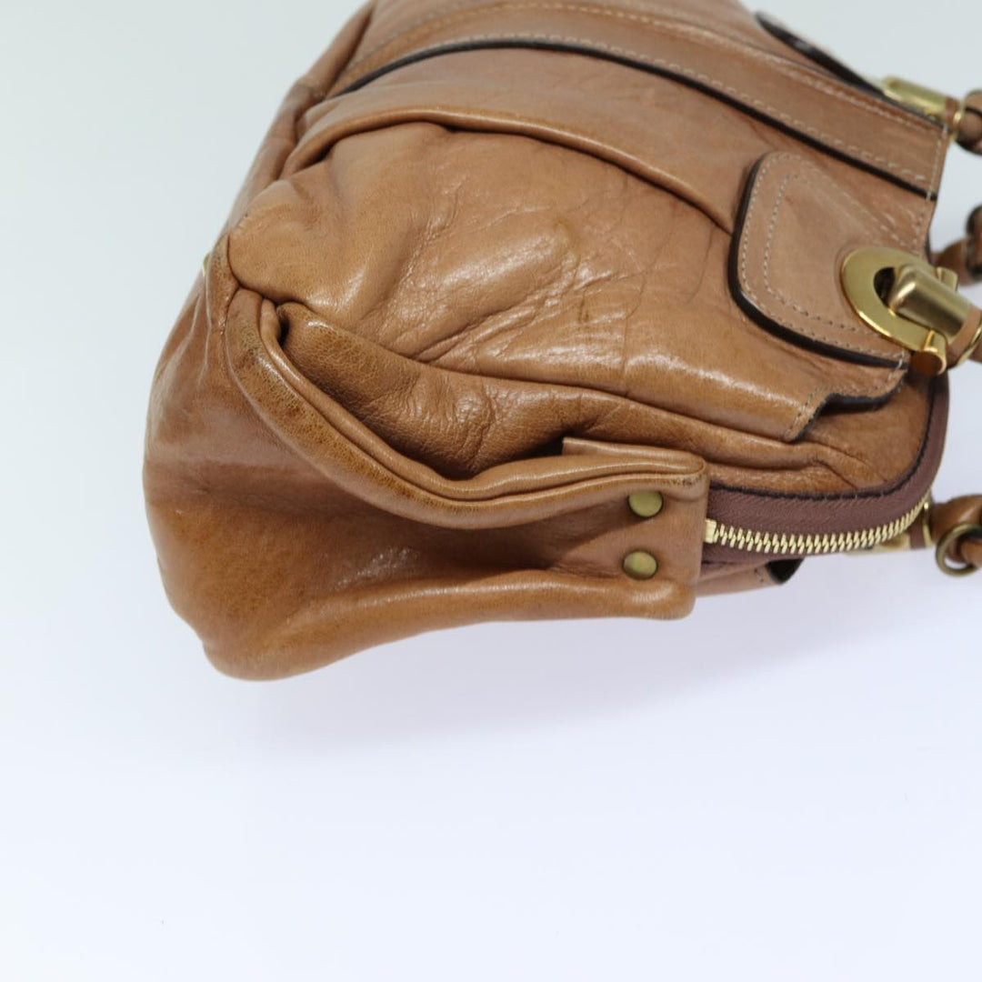 Chloe Hand Bag Leather Brown yk13778