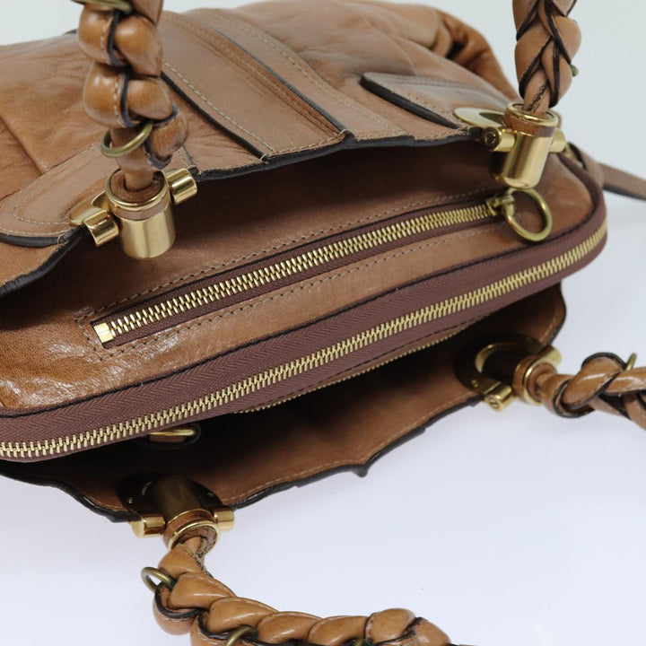 Chloe Hand Bag Leather Brown yk13778