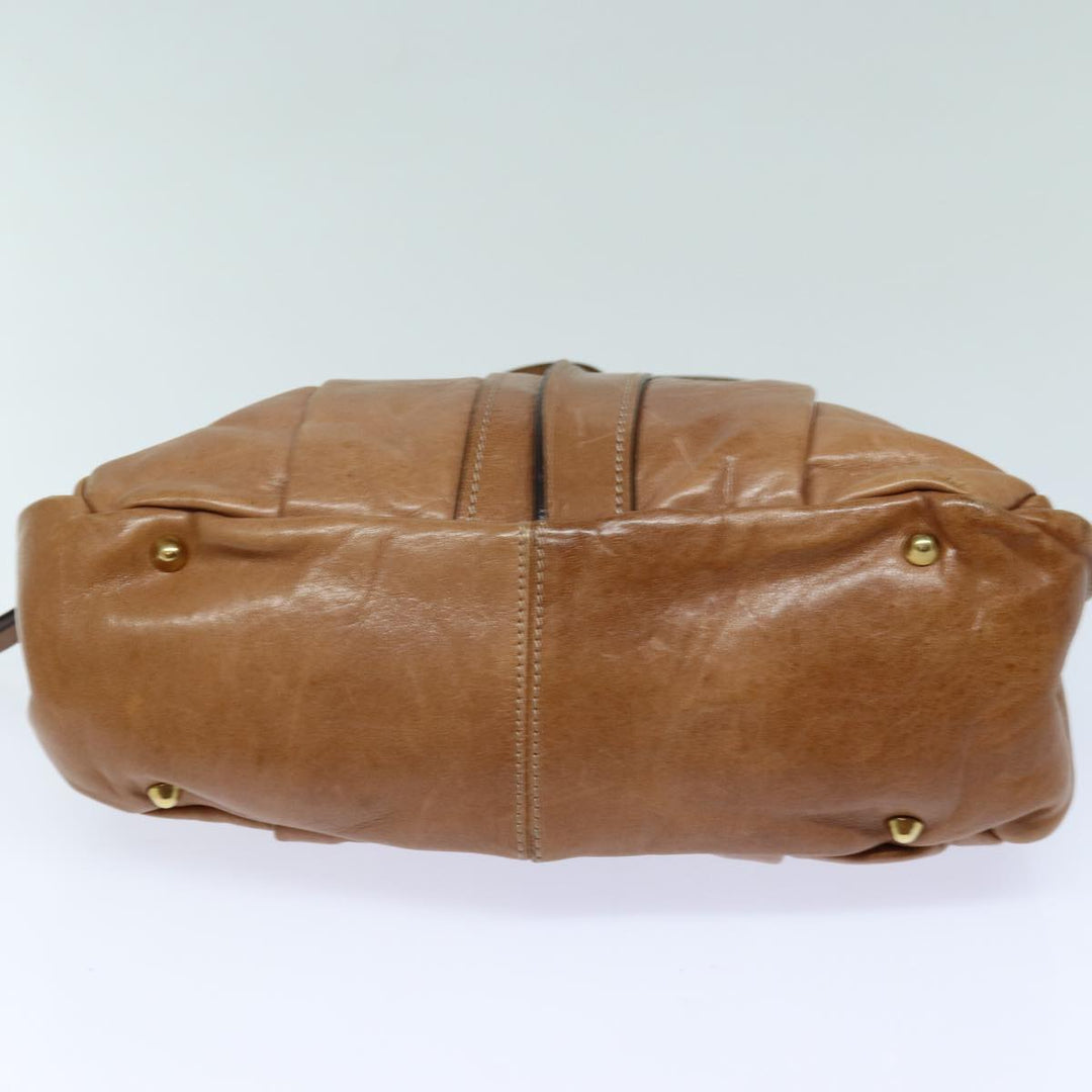 Chloe Hand Bag Leather Brown yk13778