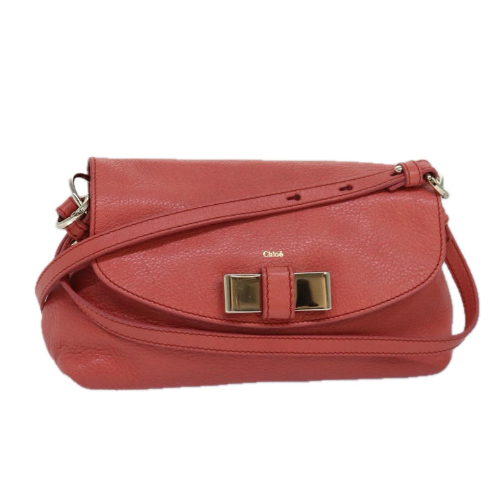 Chloe Lily Hand Bag Leather 2way Pink yk13779