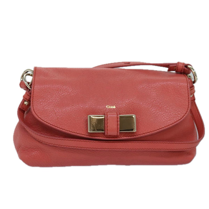 Chloe Lily Hand Bag Leather 2way Pink yk13779