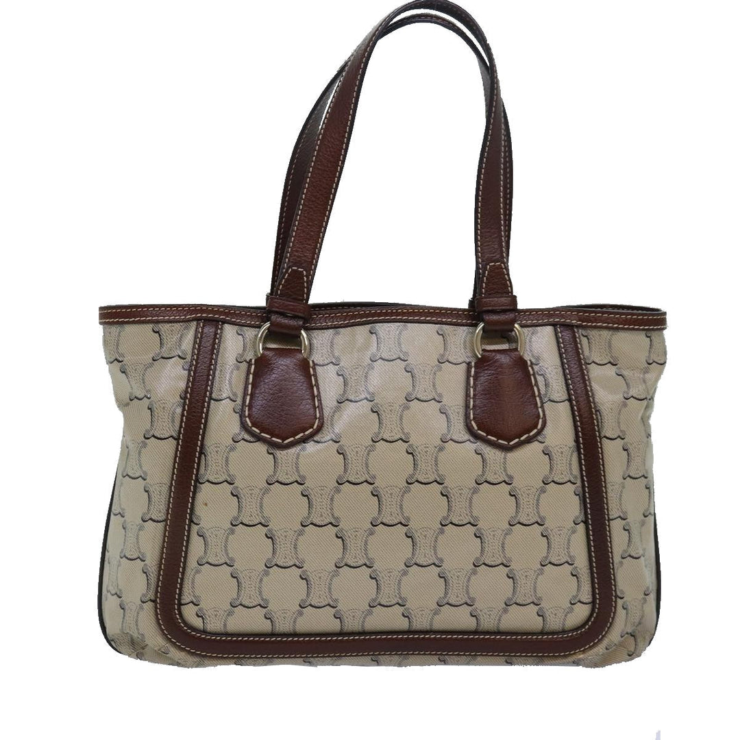 Celine Paris Macadam Canvas Tote Bag Beige Auth yk13781