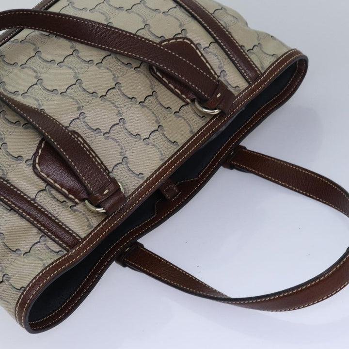 Celine Paris Macadam Canvas Tote Bag Beige Auth yk13781
