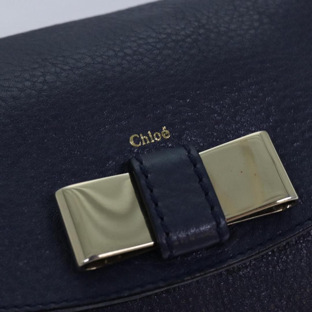 Chloe Lily Shoulder Bag Leather Navy yk13791