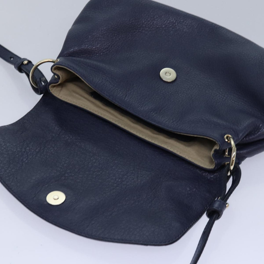 Chloe Lily Shoulder Bag Leather Navy yk13791