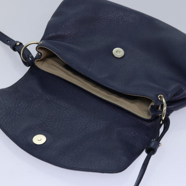 Chloe Lily Shoulder Bag Leather Navy yk13791