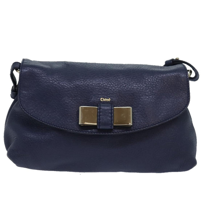 Chloe Lily Shoulder Bag Leather Navy yk13791