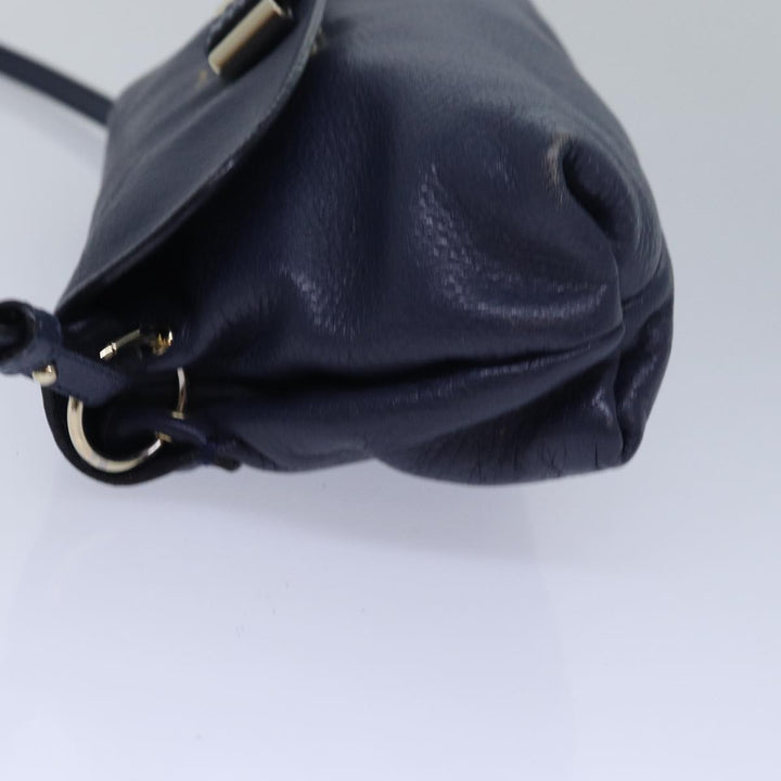 Chloe Lily Shoulder Bag Leather Navy yk13791