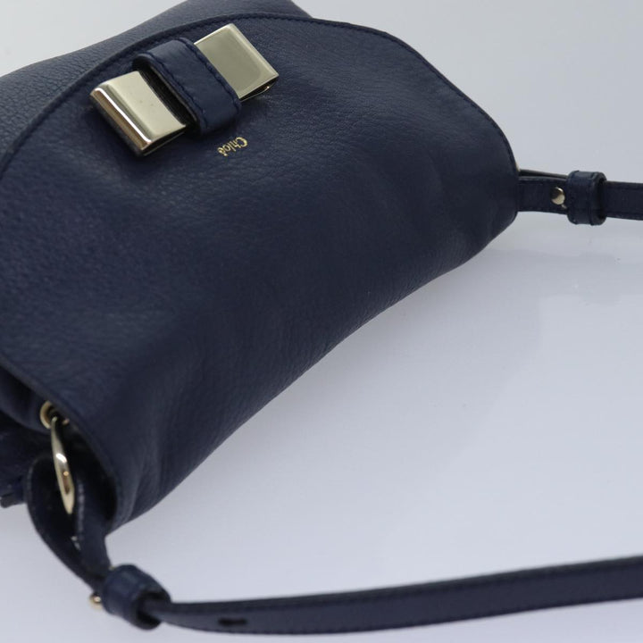 Chloe Lily Shoulder Bag Leather Navy yk13791