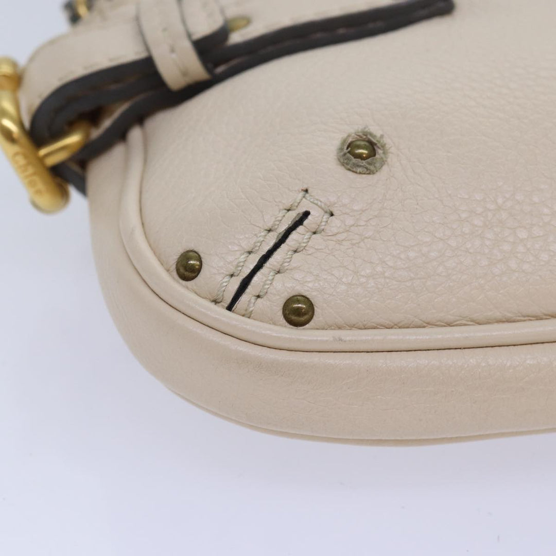 Chloe Paddington Accessory Pouch Leather Vanilla yk13793