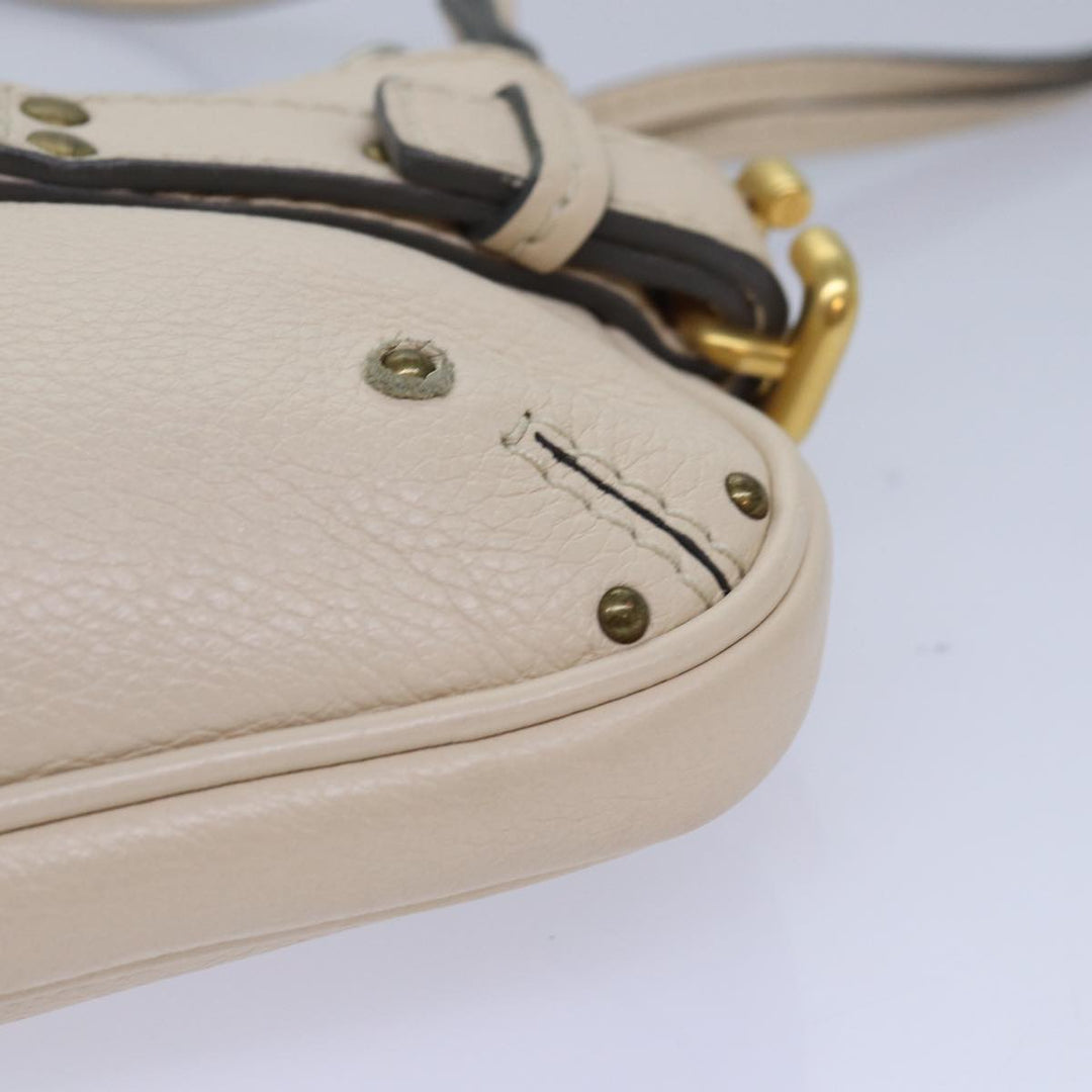Chloe Paddington Accessory Pouch Leather Vanilla yk13793