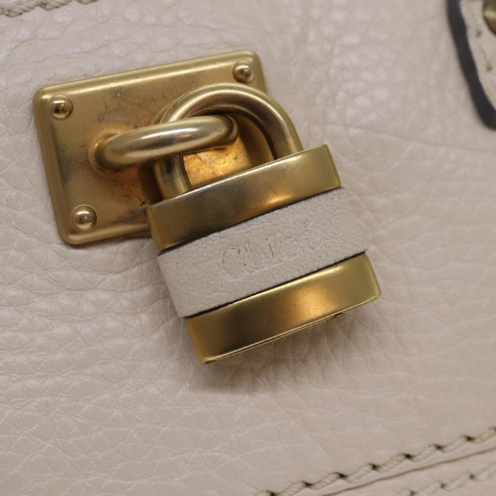 Chloe Paddington Accessory Pouch Leather Vanilla yk13793