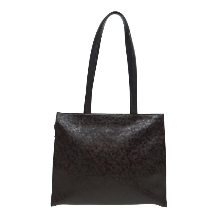 CHRISTIAN Top quality Dior Tote Bag Leather Brown Auth yk13800
