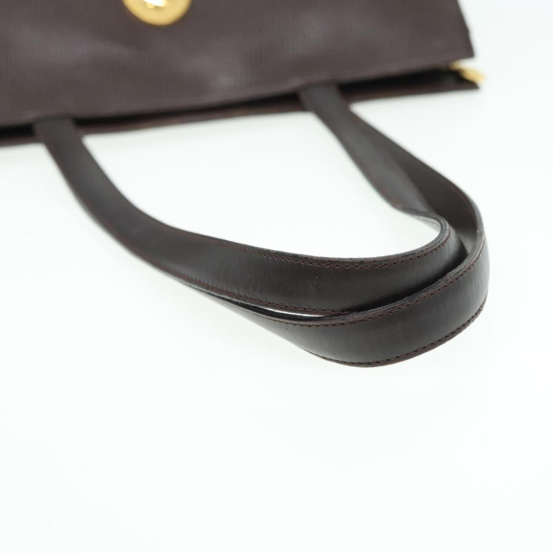 CHRISTIAN Top quality Dior Tote Bag Leather Brown Auth yk13800
