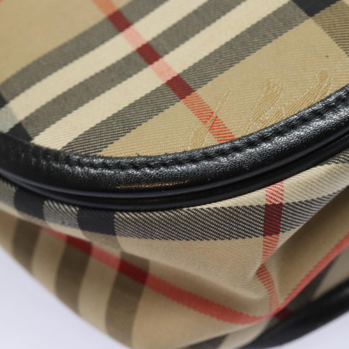 BurberrySs Nova Check Shoulder Bag Canvas Beige Auth yk13921