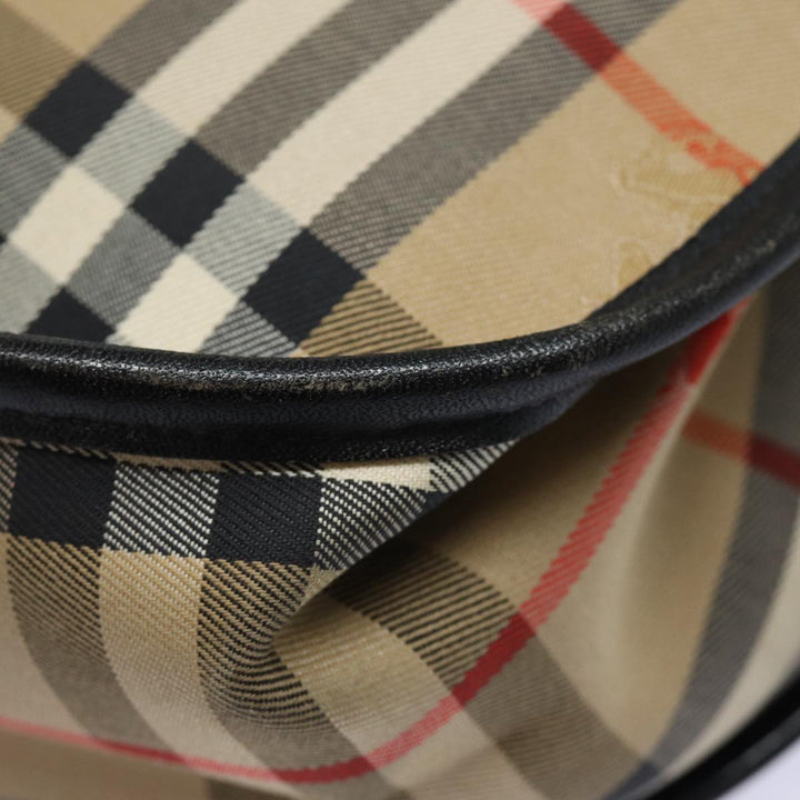 BurberrySs Nova Check Shoulder Bag Canvas Beige Auth yk13921