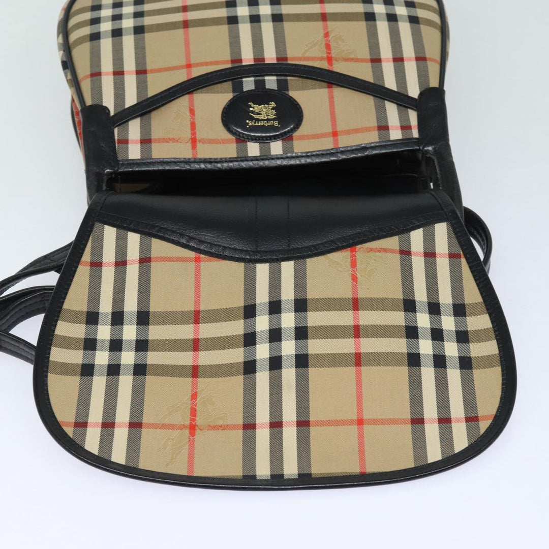 BurberrySs Nova Check Shoulder Bag Canvas Beige Auth yk13921