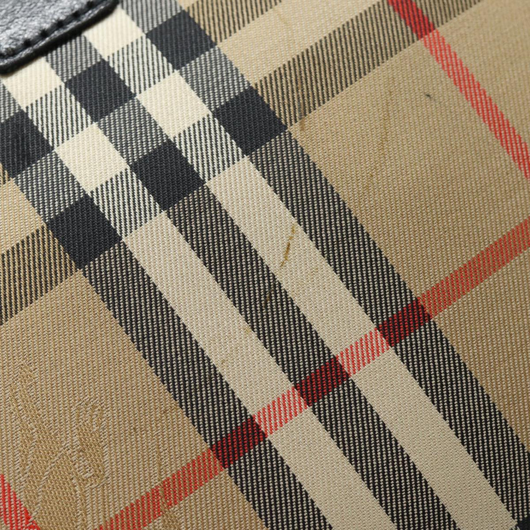 BurberrySs Nova Check Shoulder Bag Canvas Beige Auth yk13921