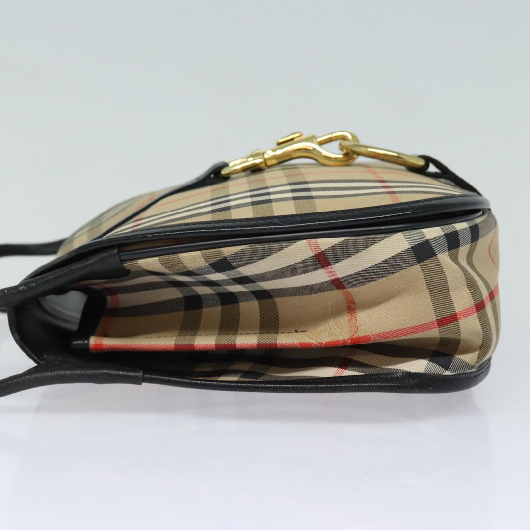 BurberrySs Nova Check Shoulder Bag Canvas Beige Auth yk13921