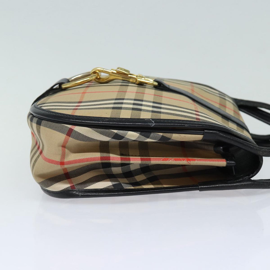 BurberrySs Nova Check Shoulder Bag Canvas Beige Auth yk13921