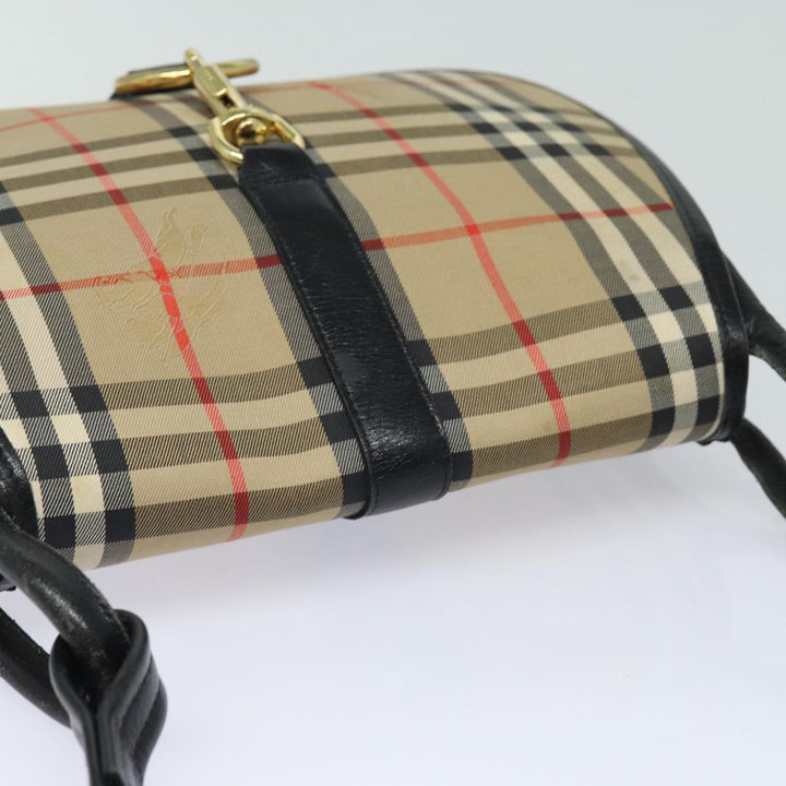 BurberrySs Nova Check Shoulder Bag Canvas Beige Auth yk13921