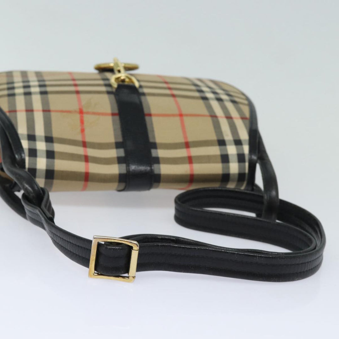 BurberrySs Nova Check Shoulder Bag Canvas Beige Auth yk13921