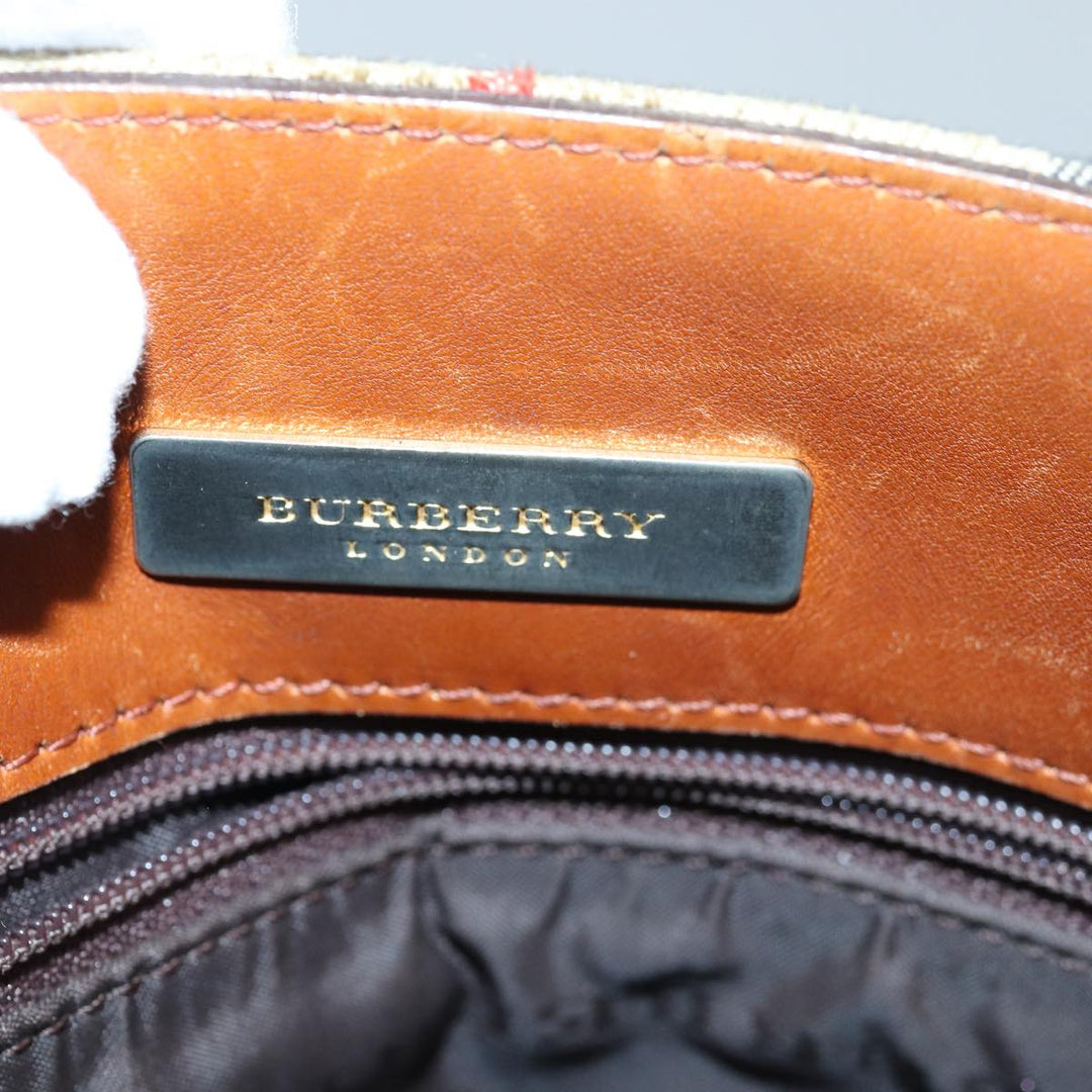 Burberry Nova Check Tote Bag Canvas Beige Auth yk13983