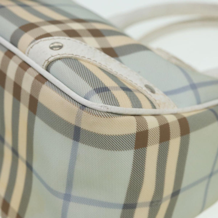 Burberry Nova Check Hand Bag PVC Blue Auth yk13985