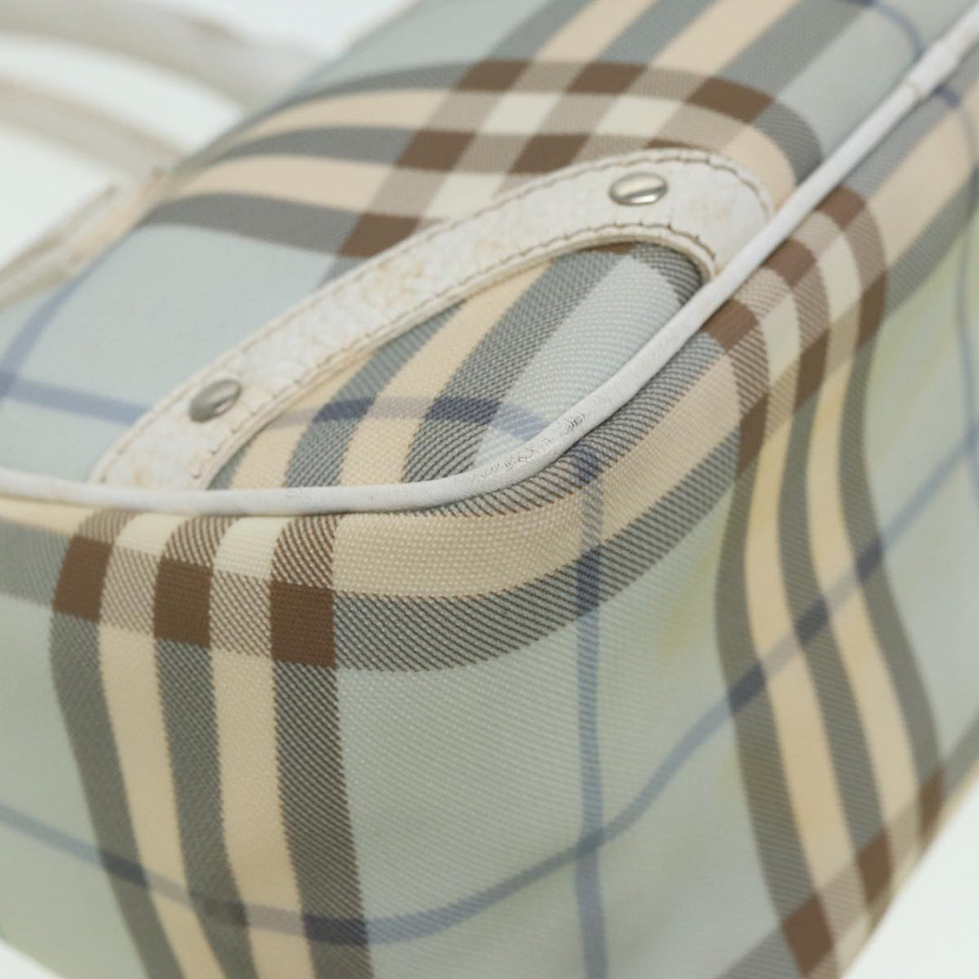 Burberry Nova Check Hand Bag PVC Blue Auth yk13985